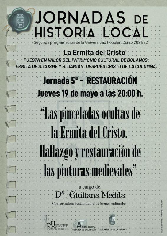 Conoce Castilla-La Mancha-Conferencia de Historia en Bolaños sobre la restauración de las pinturas medievales de la Ermita del Cristo